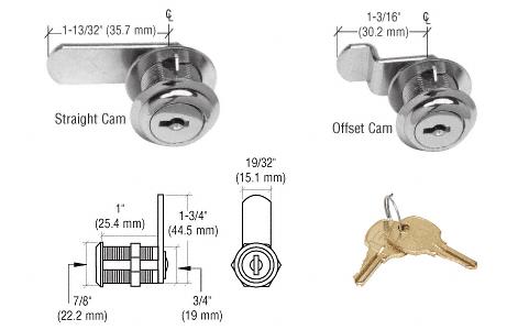 CRL Brushed Nickel Finish Cam Lock