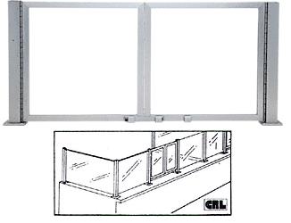 CRL Satin Anodized Wicket Frames for Partition Posts