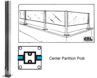 CRL Satin Anodized Air Space Center Partition Post