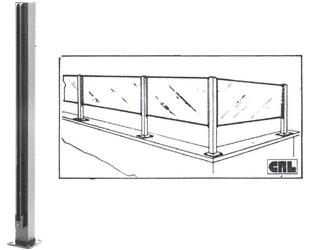 CRL Satin Anodized Total Custom Air Space Partition Post