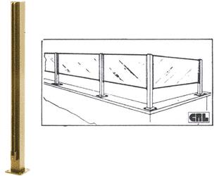 CRL Gold Anodized Air Space Partition Posts
