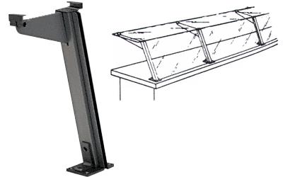 CRL Black D996 Slant Front Partition Post