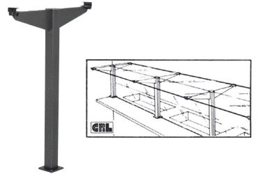 CRL Black D998 Custom "Tee" Partition Post
