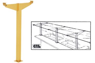 CRL Gold Anodized Custom "Tee" Partition Post