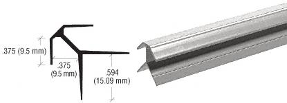 CRL Brite Anodized Aluminum Outside Corner - 12 ft Long