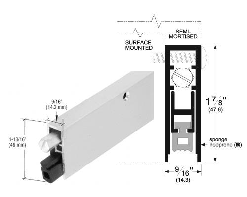 Aluminum Finish Commercial Medium-Duty Automatic Door Bottom for 32" Door