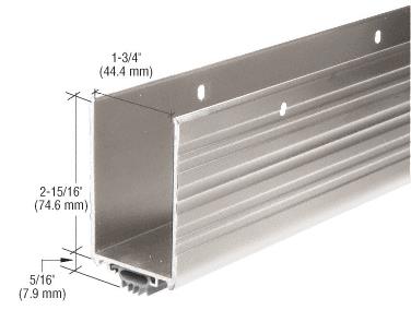 Aluminum Finish Wrap Around Door Shoe and Kick Plate with Vinyl Weatherseal for 36" Door