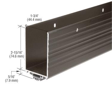 Dark Bronze Anodized Finish Wrap Around Door Shoe and Kick Plate with Vinyl Weatherseal for 36" Door