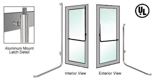 CRL Brushed Stainless Right Hand Reverse Aluminum Door Mount Keyed Access "B" Exterior Top Securing Deadbolt Handle