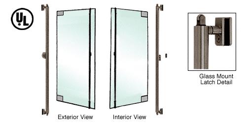 CRL Oil Rubbed Bronze Left Hand Double Acting Glass Mount Keyed Access "F" Bottom Secured Deadbolt Exterior Handle
