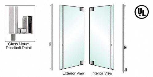 CRL Brushed Stainless Right Hand Cylinder Outside, Thumbturn Inside "F" Bottom Secured Deadbolt Exterior Handle