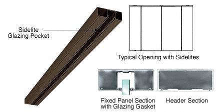 CRL Duranodic Bronze 6" Header With Glazing Pocket Only Custom Length