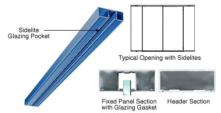 CRL 4-1/2" Painted Header with Glazing Pocket Only Custom Length