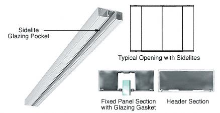 CRL Satin Anodized 6" Header With Glazing Pocket Only Custom Length