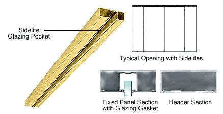 CRL Satin Brass Custom Length 4-1/2" One Pocket Double Sided Door Header