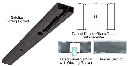 CRL Oil Rubbed Bronze Custom Length 4-1/2" One Pocket Double Sided Door Header
