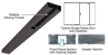 CRL Oil Rubbed Bronze Custom Length 4-1/2" One Pocket Single Sided Door Header