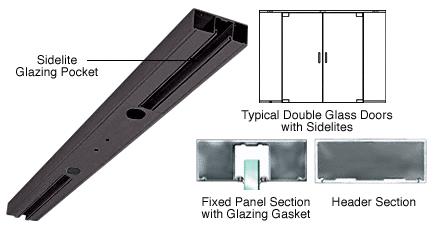 CRL Oil Rubbed Bronze Custom Length 4-1/2" Two Pocket Double Sided Door Header