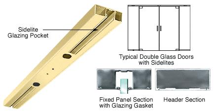 CRL Polished Brass Custom Length 4-1/2" Two Pocket Double Sided Door Header
