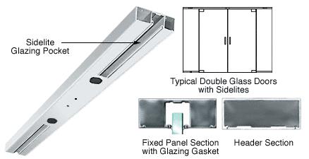 CRL Polished Stainless Custom Length 4-1/2" Two Pocket Double Sided Door Header