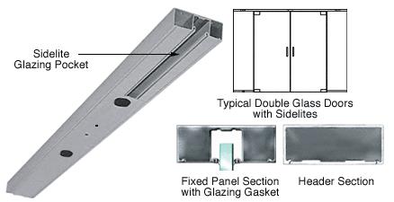 CRL Brushed Stainless Custom Length 4" One Pocket Double Sided Door Header