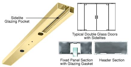 CRL Polished Brass Custom Length 4" One Pocket Double Sided Door Header