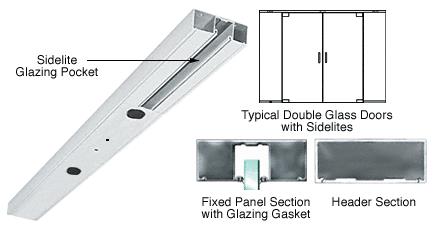 CRL Satin Anodized Custom Length 4" One Pocket Double Sided Door Header