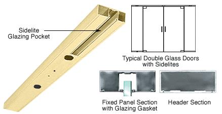 CRL Satin Brass Custom Length 4" One Pocket Double Sided Door Header