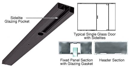 CRL Oil Rubbed Bronze Custom Length 4" One Pocket Single Sided Door Header