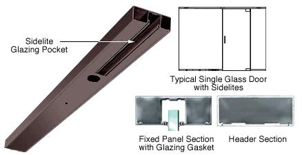 CRL Duranodic Bronze Custom Length  4" Single Door Header
