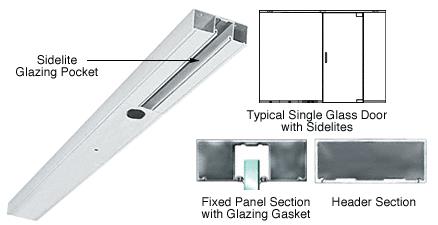 CRL Polished Stainless Custom Length 4" One Pocket Single Sided Door Header