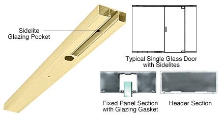 CRL Satin Brass Custom Length 4" One Pocket Single Sided Door Header