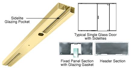 CRL Polished Brass Custom Length 4" Two Pocket Single Sided Door Header