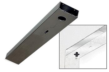 CRL Black Custom Length 4" No Pocket Single Sided Door Header