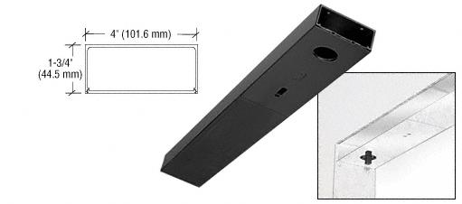 CRL Black 36" x 4" Single Door Header