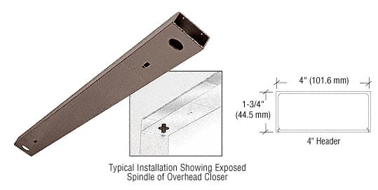 CRL Dark Bronze Anodized 72" x 4" Double Door Header