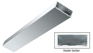CRL Polished Stainless Custom Length 4" Header/Jamb with Flat Filler