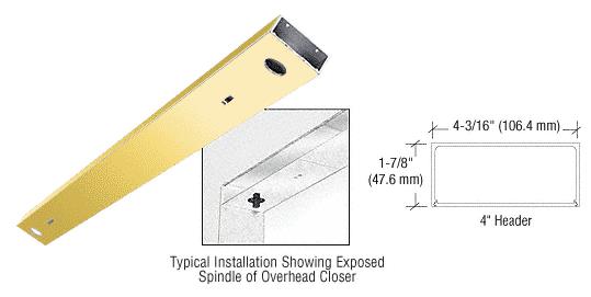 CRL Polished Brass 72" x 4" Double Door Header