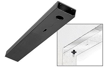 CRL Black Custom Length 6" No Pocket Single Sided Door Header