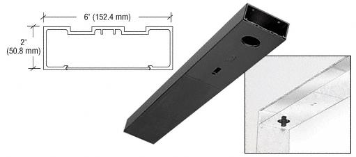 CRL Black Anodized 36" x 6" Single Door Header