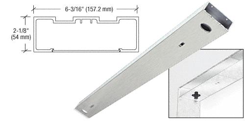CRL Brushed Stainless 72" x 6" Double Door Header