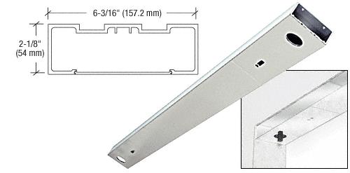 CRL Polished Stainless 72" x 6" Double Door Header