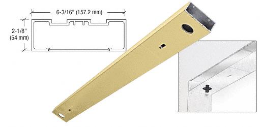 CRL Satin Brass Custom Length 6" No Pocket Double Sided Door Header