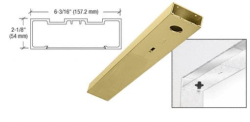 CRL Satin Brass Custom Length 6" No Pocket Single Sided Door Header