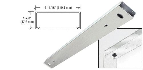 CRL Brushed Stainless Steel 72" x 4-1/2" Double Door Header