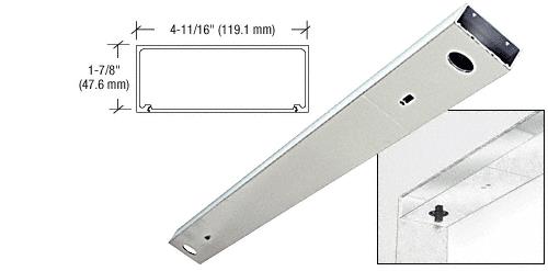 CRL Polished Stainless Steel 72" x 4-1/2" Double Door Header