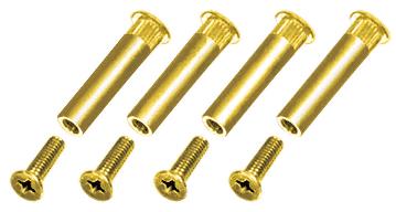 CRL Bright Gold Sex Bolt Mounting Screws - Package