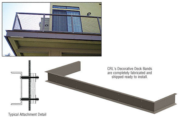 CRL Custom CRL Aluminum and Steel Decorative Deck Band