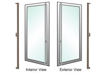 CRL Oil Rubbed Bronze Right Hand Double Acting Aluminum Stile Door Mount "F" Exterior Dummy Handle