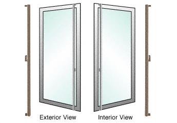 CRL Oil Rubbed Bronze Left Hand Double Acting Aluminum Stile Door Mount "F" Exterior Dummy Handle